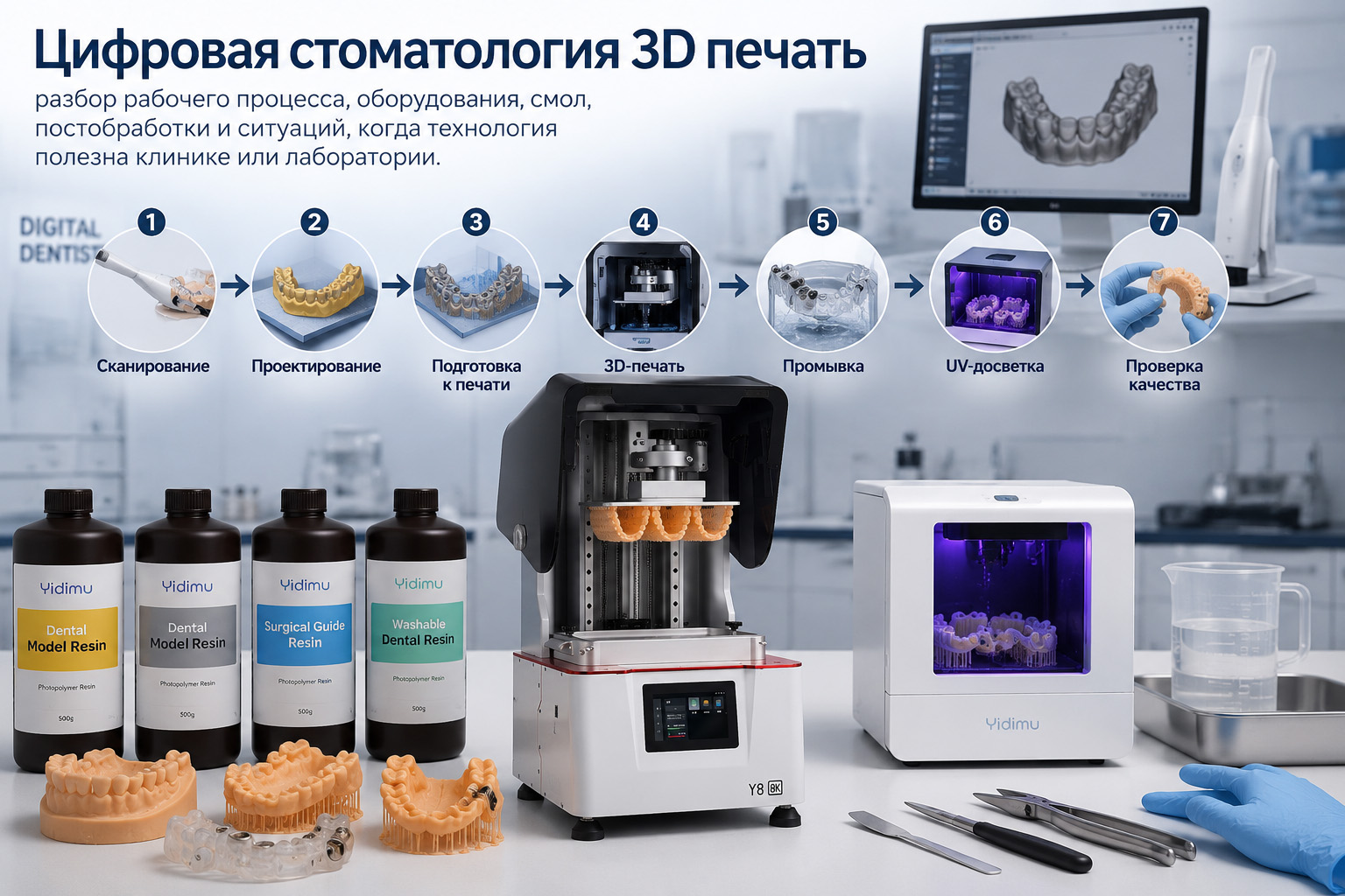 Цифровая стоматология 3d печать